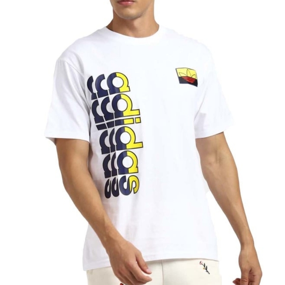 Adidas Logo Play Badge Tee | Size 2XL | NWT | Graphic Athletic T-Shirt - Picture 1 of 7